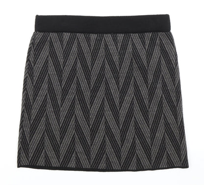 Kenar Womens Brown Geometric Acrylic Mini Skirt Size L