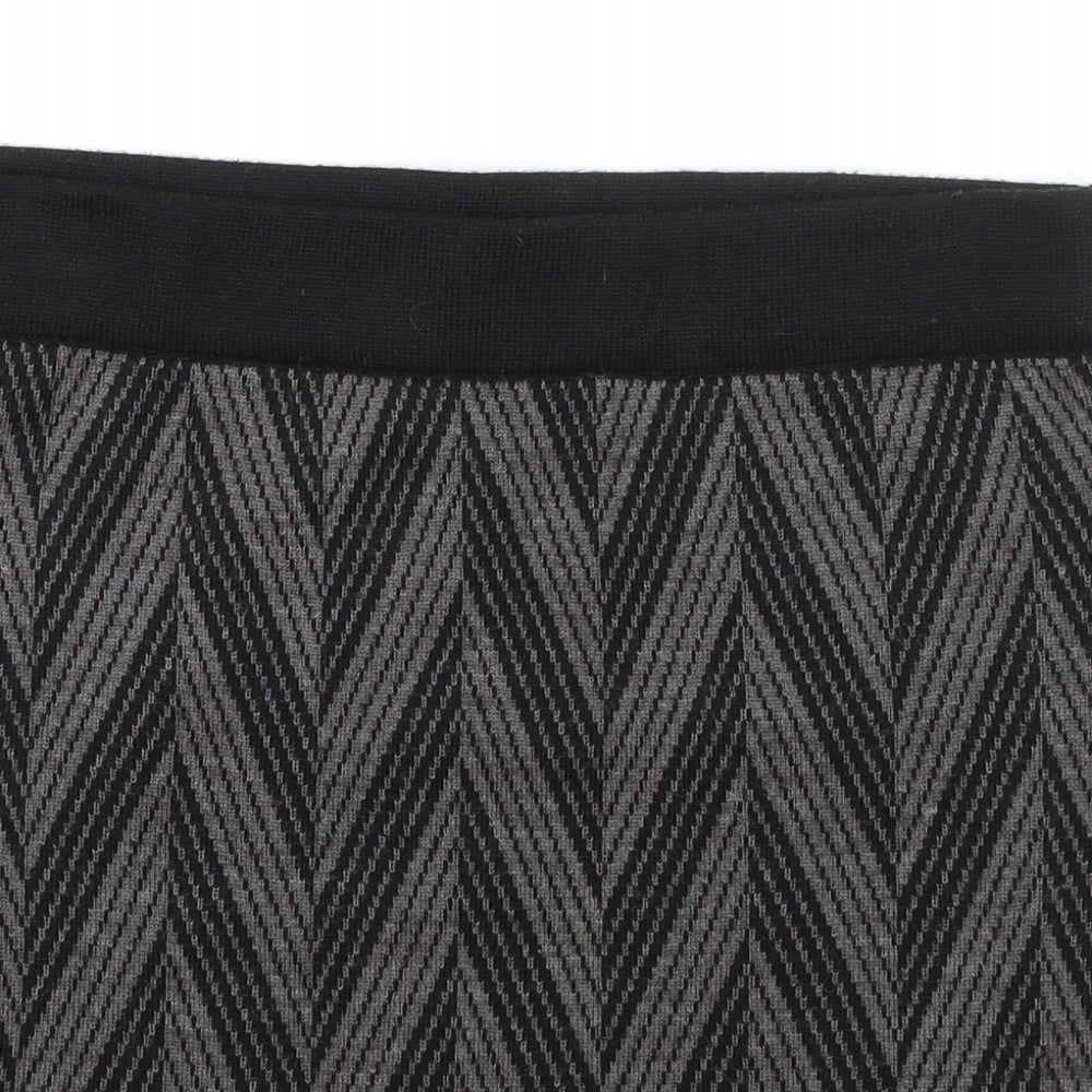Kenar Womens Brown Geometric Acrylic Mini Skirt Size L