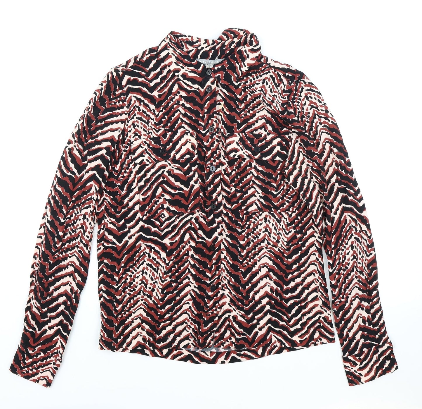 Womens UK Size 6 Oliver Bonas Multicoloured Basic Button-Up
