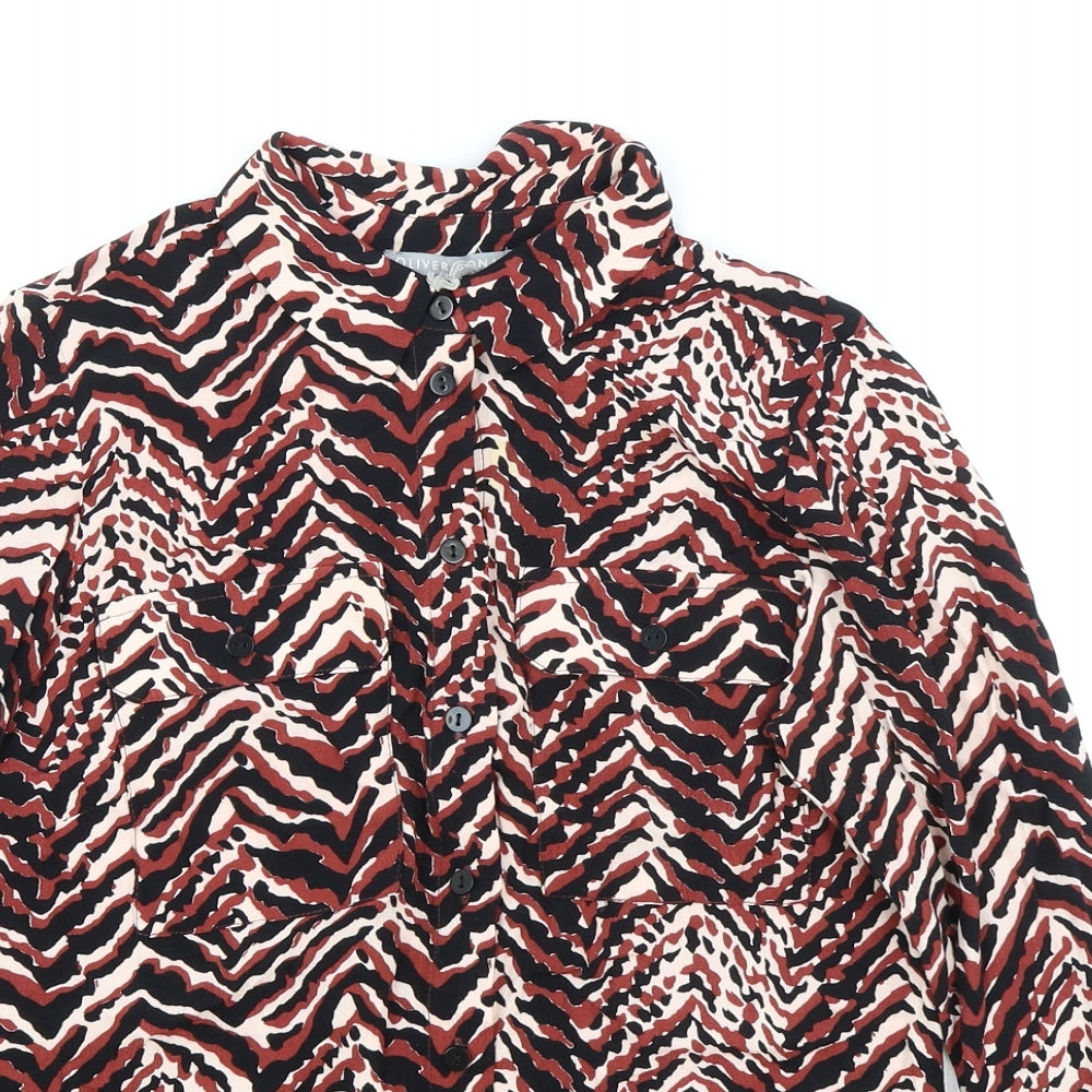 Womens UK Size 6 Oliver Bonas Multicoloured Basic Button-Up
