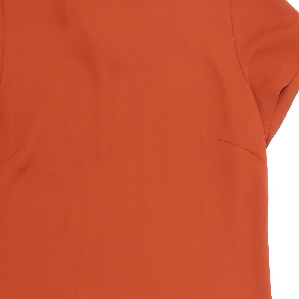 Womens UK Size 12 Tahari Orange Basic Blouse
