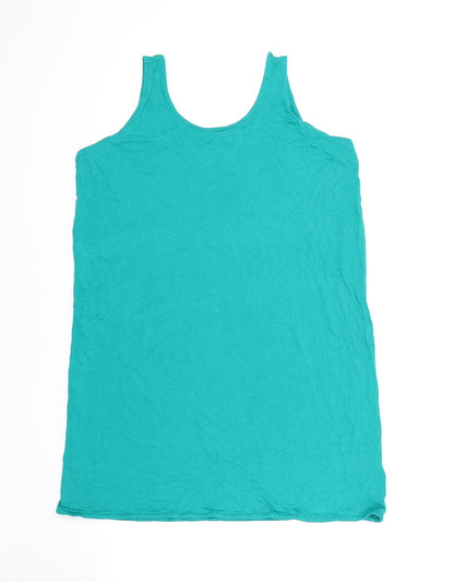 Womens UK Size L Marks and Spencer Green Basic Tank