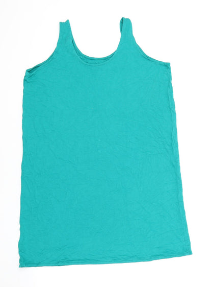 Womens UK Size L Marks and Spencer Green Basic Tank