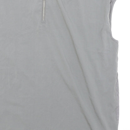 Papaya Womens Grey Viscose Basic T-Shirt Size 20 Round Neck