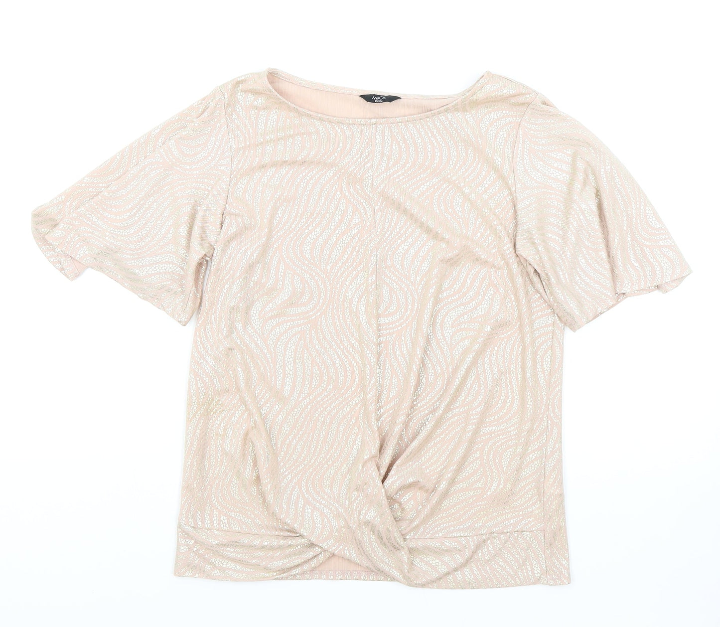 Womens UK Size 8 M&Co Pink Basic T-Shirt
