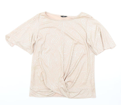 Womens UK Size 8 M&Co Pink Basic T-Shirt