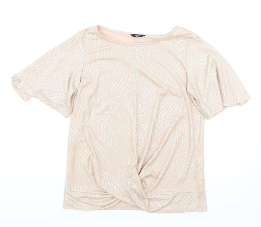 Womens UK Size 8 M&Co Pink Basic T-Shirt