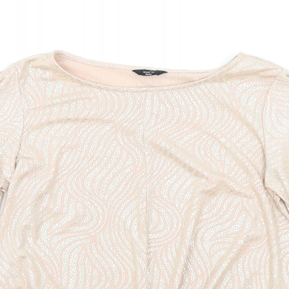 Womens UK Size 8 M&Co Pink Basic T-Shirt