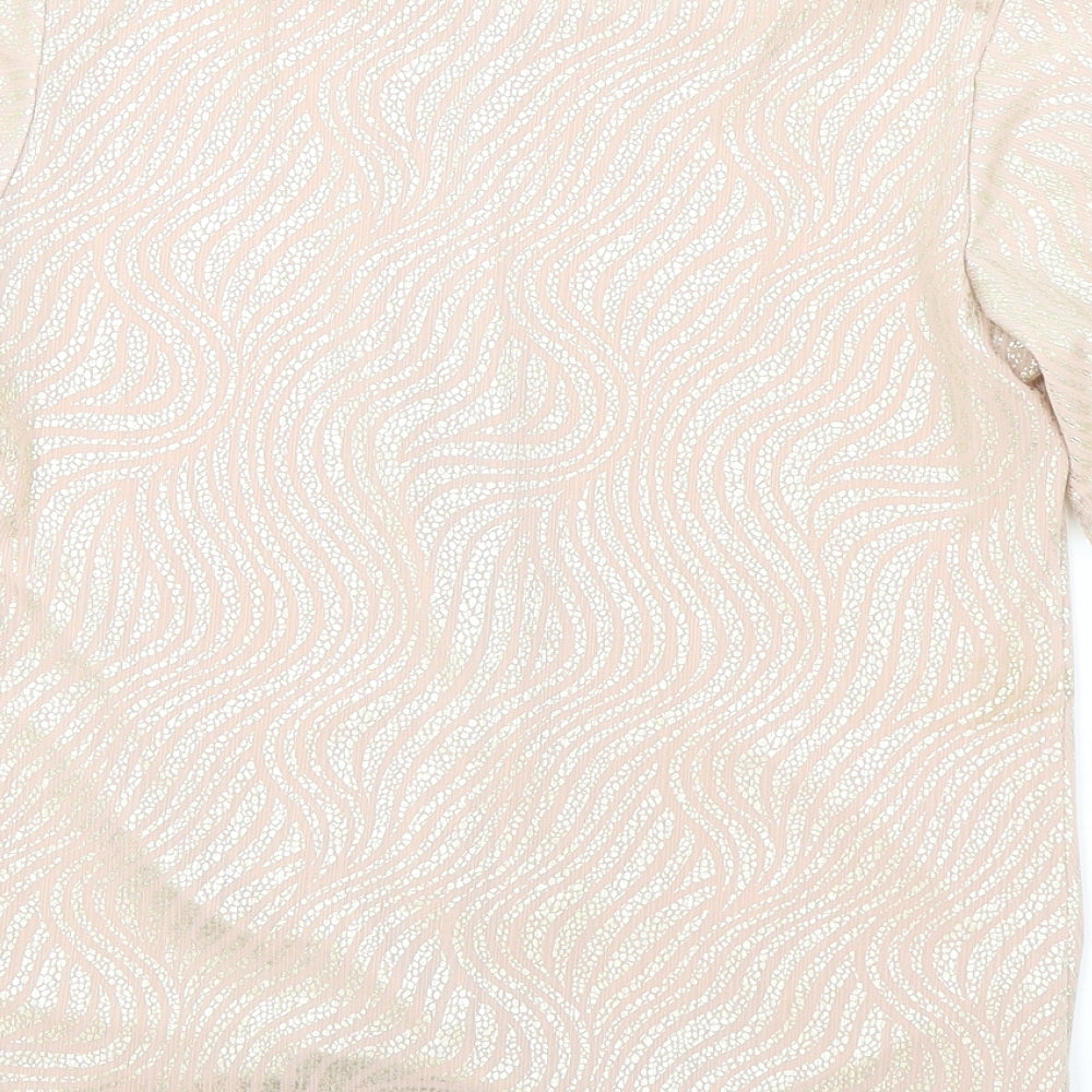 Womens UK Size 8 M&Co Pink Basic T-Shirt