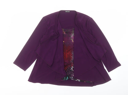 Womens UK Size 12 Jenny Lloyd Purple Basic T-Shirt