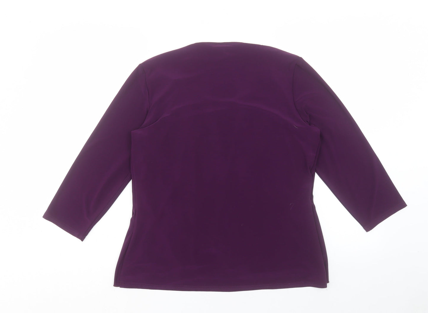 Womens UK Size 12 Jenny Lloyd Purple Basic T-Shirt
