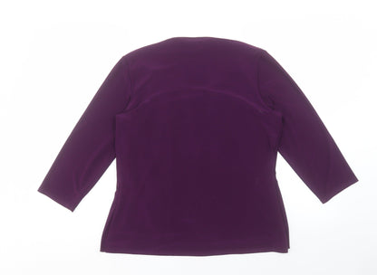 Womens UK Size 12 Jenny Lloyd Purple Basic T-Shirt