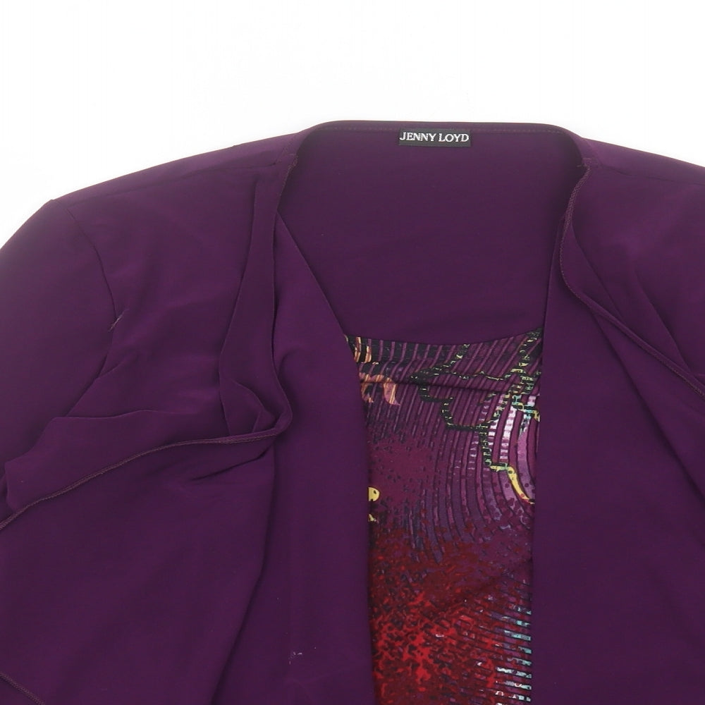 Womens UK Size 12 Jenny Lloyd Purple Basic T-Shirt