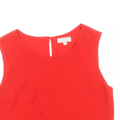 Havren Womens Red Polyester Basic Tank Size 16 Scoop Neck
