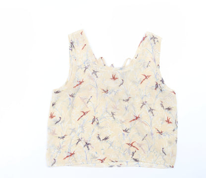 Womens UK Size M New Look Beige Camisole Tank