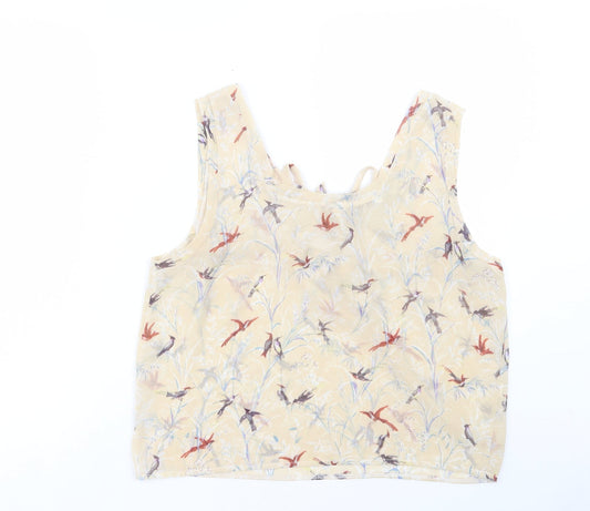Womens UK Size M New Look Beige Camisole Tank