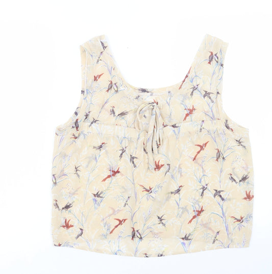 Womens UK Size M New Look Beige Camisole Tank