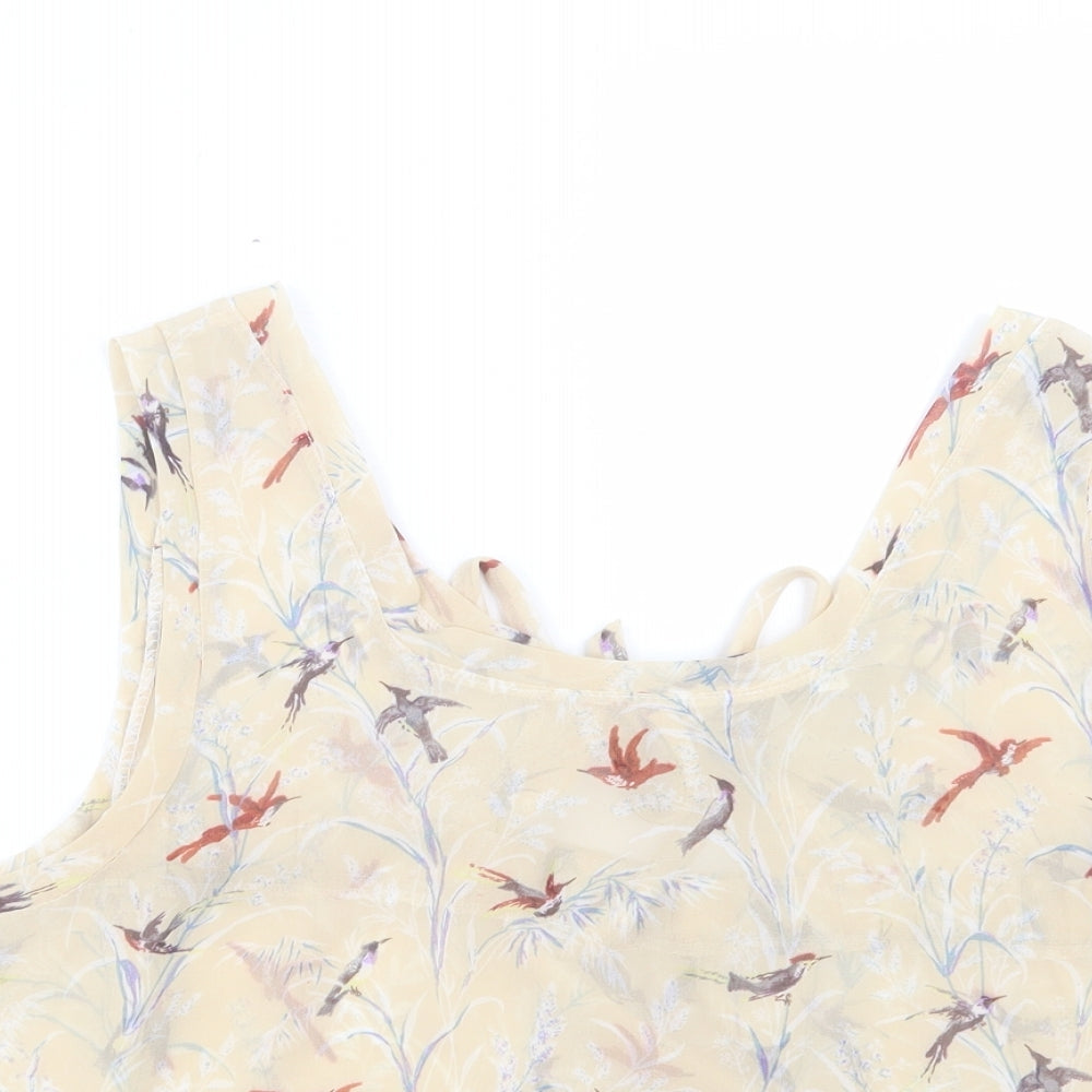 Womens UK Size M New Look Beige Camisole Tank