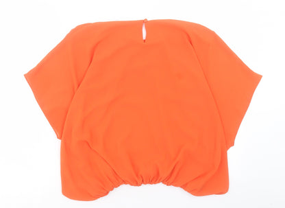 Womens UK Size 8 Apricot Orange Basic T-Shirt