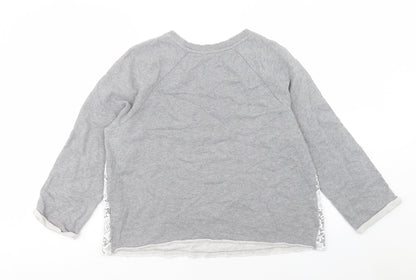 Matalan Womens Grey Cotton Pullover Sweatshirt Size 14 Pullover