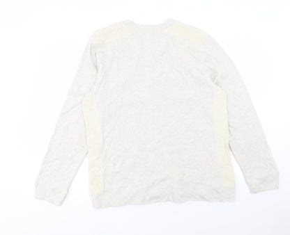 George Mens Beige Cotton Pullover Sweatshirt Size L