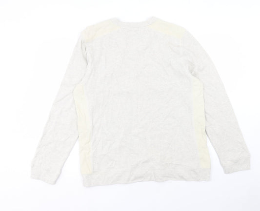 George Mens Beige Cotton Pullover Sweatshirt Size L