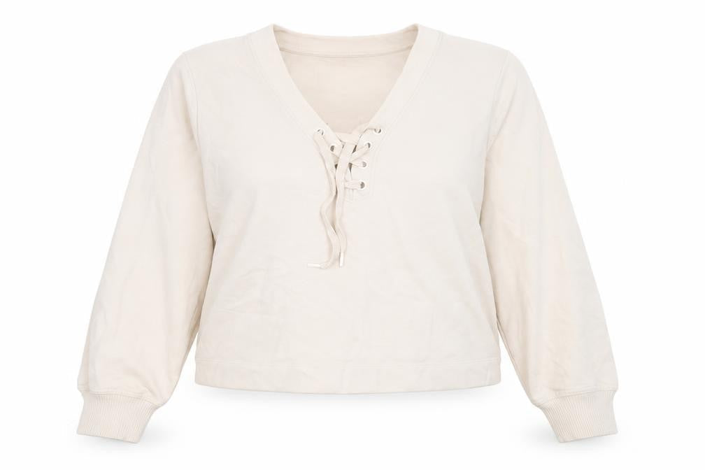 Marks and Spencer Womens Beige Cotton Pullover Sweatshirt Size M Pullover