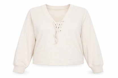 Marks and Spencer Womens Beige Cotton Pullover Sweatshirt Size M Pullover