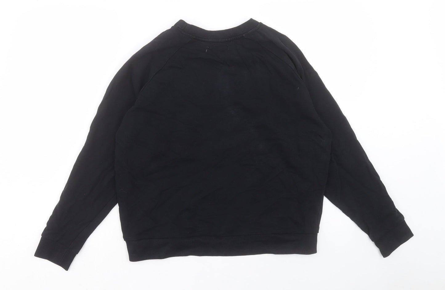 Womens UK Size M Pull&Bear Black Pullover Sweatshirt