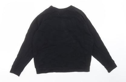 Womens UK Size M Pull&Bear Black Pullover Sweatshirt