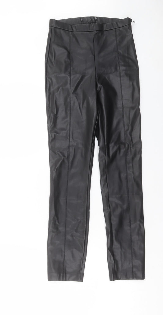 Womens UK Size 24 in Zara Regular Fit  Black Trousers