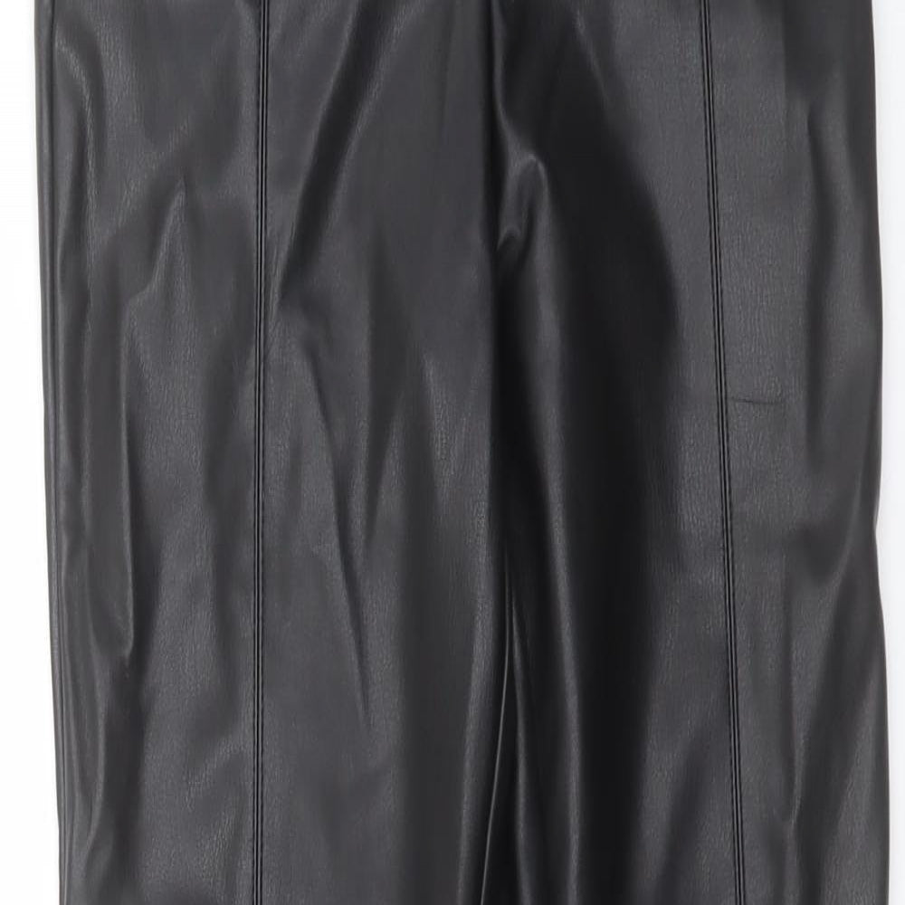 Womens UK Size 24 in Zara Regular Fit  Black Trousers
