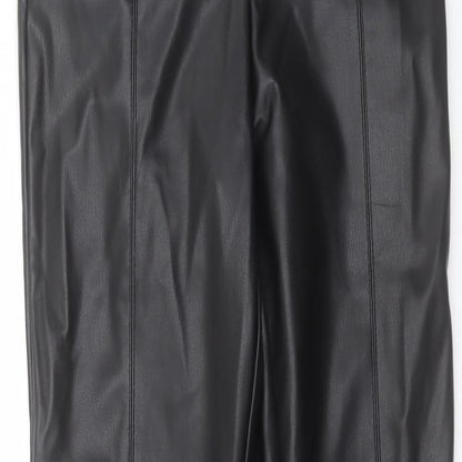 Womens UK Size 24 in Zara Regular Fit  Black Trousers