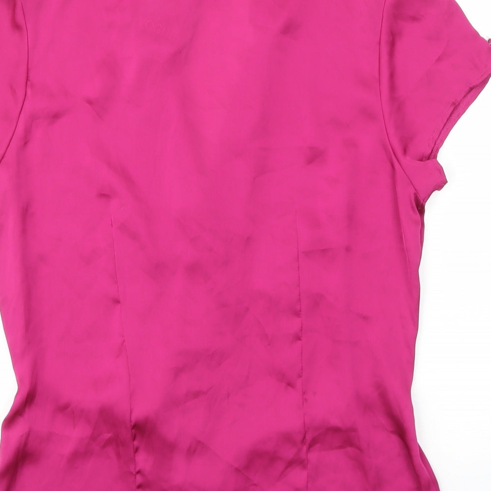 Womens UK Size 12 Vogue Pink Basic Blouse