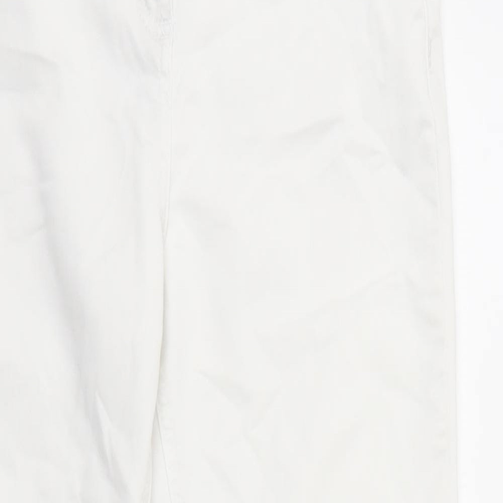 Debenhams Womens White Cotton Jegging Jeans Size 10 L28 in Regular Zip