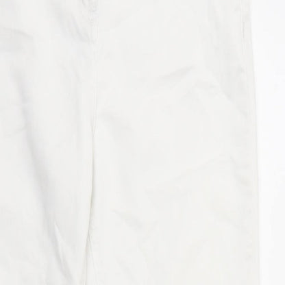 Debenhams Womens White Cotton Jegging Jeans Size 10 L28 in Regular Zip