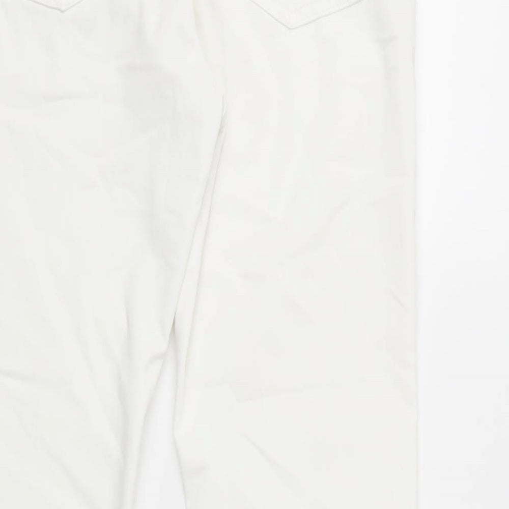 Debenhams Womens White Cotton Jegging Jeans Size 10 L28 in Regular Zip
