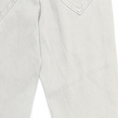 Marks and Spencer Womens Grey Cotton Skinny Jeans Size 30 in L29 in Regular Tie