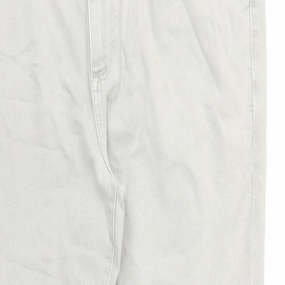 Marks and Spencer Womens Grey Cotton Skinny Jeans Size 40 in L30.5 in Regular Zip