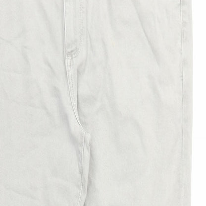 Marks and Spencer Womens Grey Cotton Skinny Jeans Size 40 in L30.5 in Regular Zip