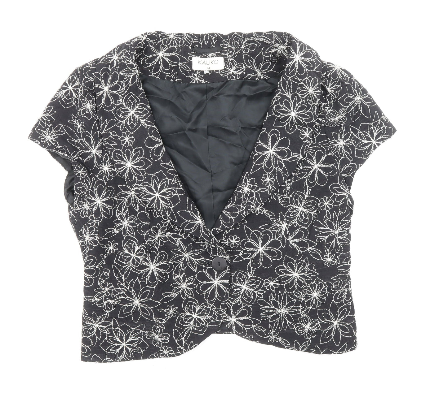 Womens UK Size 14 Kaliko Black Jacket