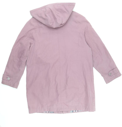 Womens UK Size M Klass Purple Parka Coat