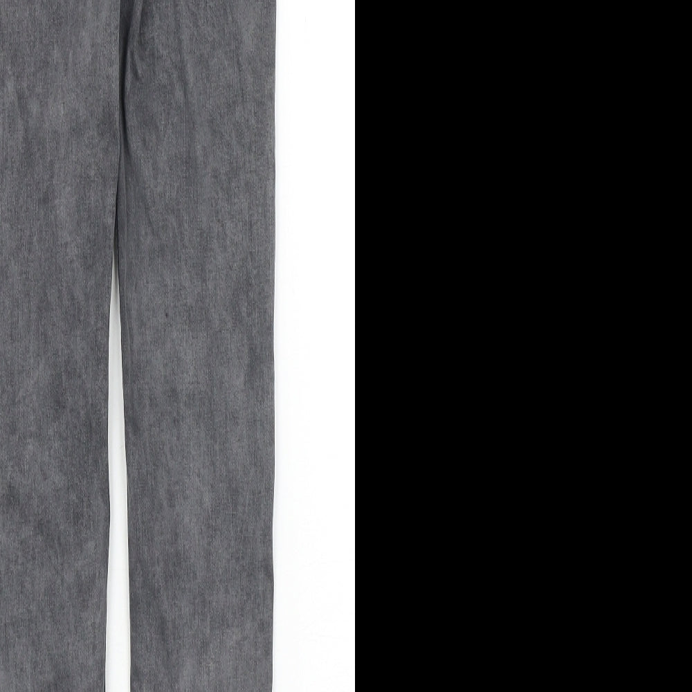 Denim & Co. Womens Grey Cotton Skinny Jeans Size 8 L28 in Regular Zip