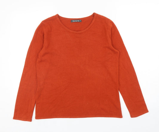 Womens UK Size S Bonmarché Orange Pullover Jumper