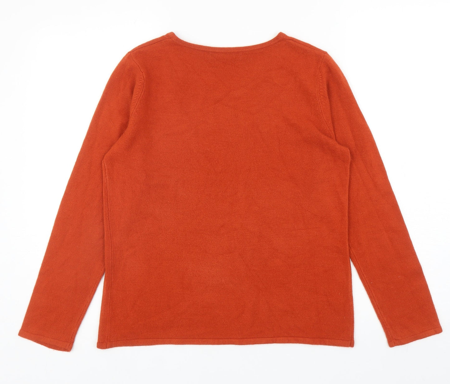 Womens UK Size S Bonmarché Orange Pullover Jumper