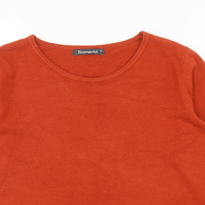 Womens UK Size S Bonmarché Orange Pullover Jumper