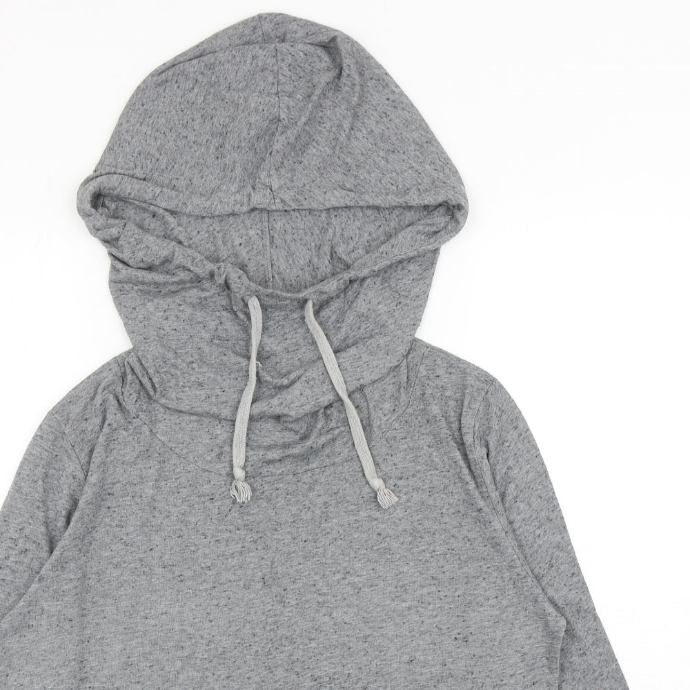River Island Womens Grey Polyester Pullover Hoodie Size M Pullover