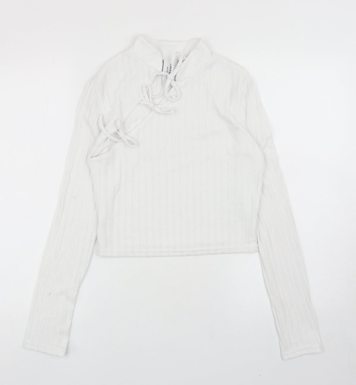 Womens UK Size 12 COLLUSION White Basic T-Shirt