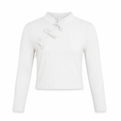 Collusion Womens White Polyester Basic T-Shirt Size 12 Mock Neck - Cut Out