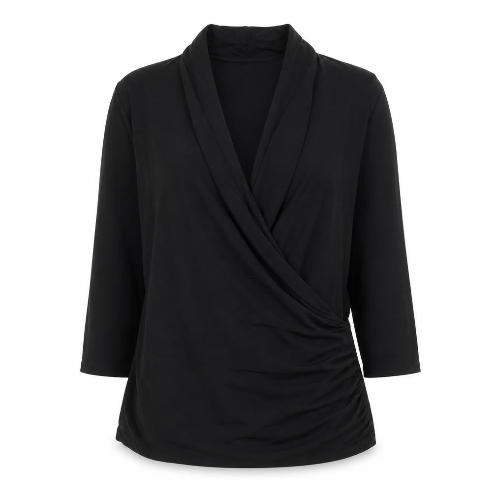 Womens UK Size M Amaryllis Black Basic Blouse